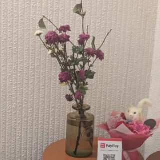 この切り花の写真を撮った時に生けてから…